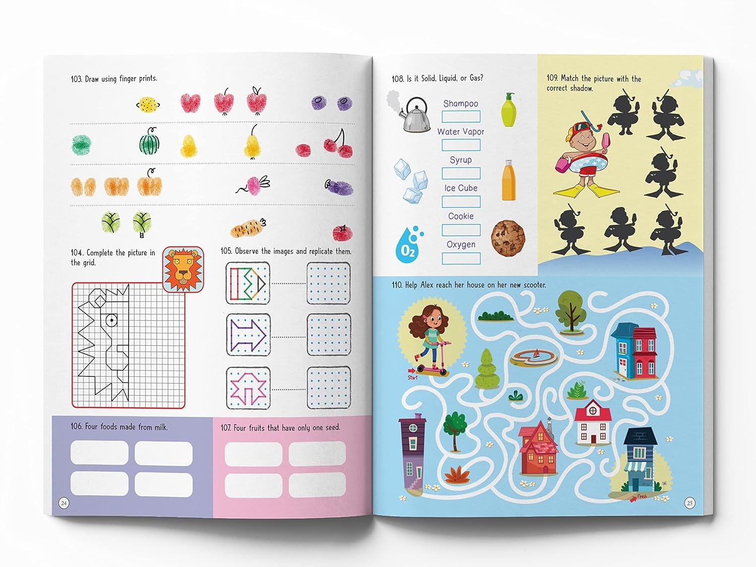 201 Brain Booster Activity Book - Fun Activities and Exercises For Children | Tracing & Pattern, Colors & Shapes, Maze | Ages 5 and up | 1.5 hours of fun time - Image 4