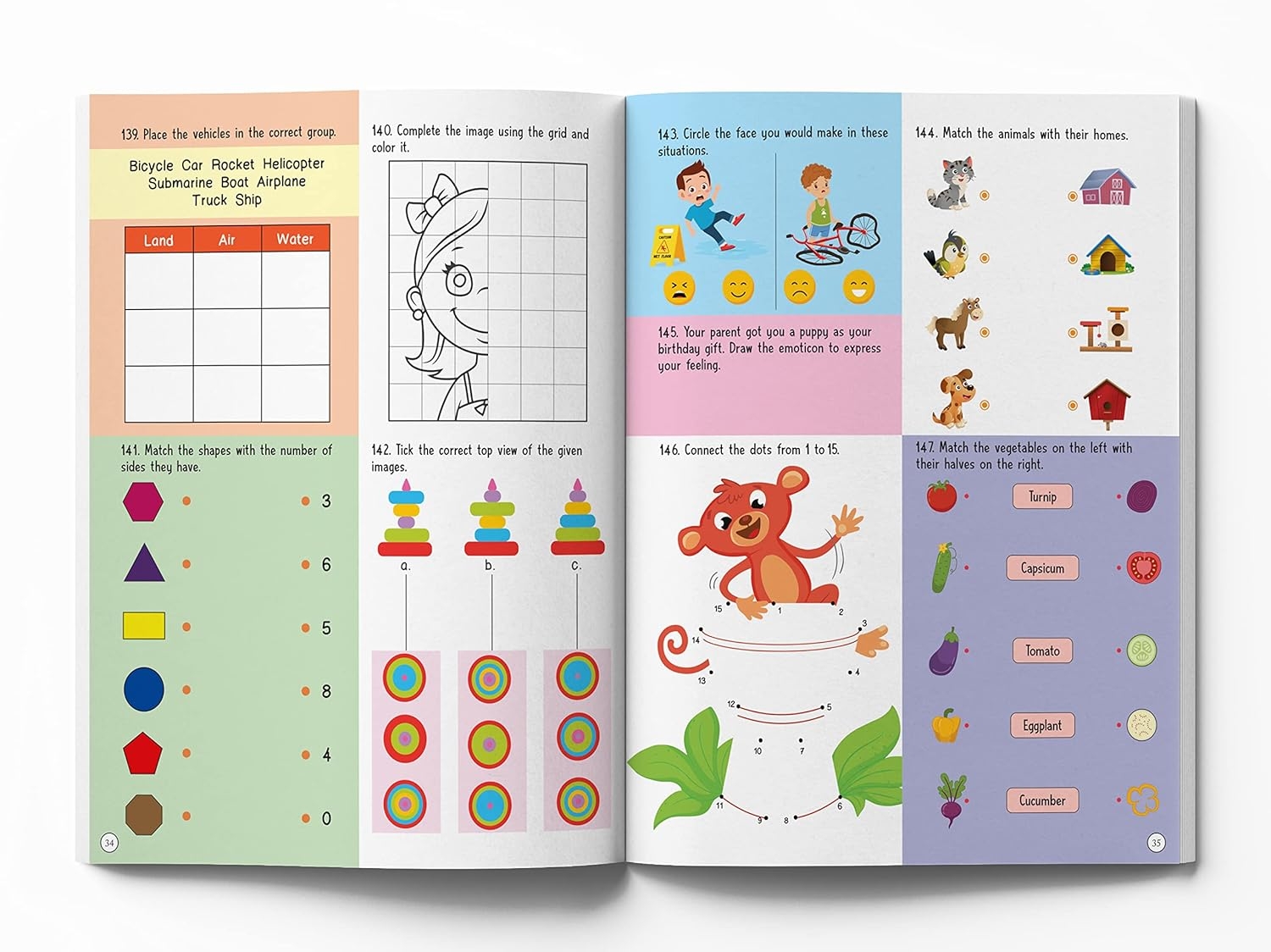 201 Brain Booster Activity Book - Fun Activities and Exercises For Children | Tracing & Pattern, Colors & Shapes, Maze | Ages 5 and up | 1.5 hours of fun time - Image 5