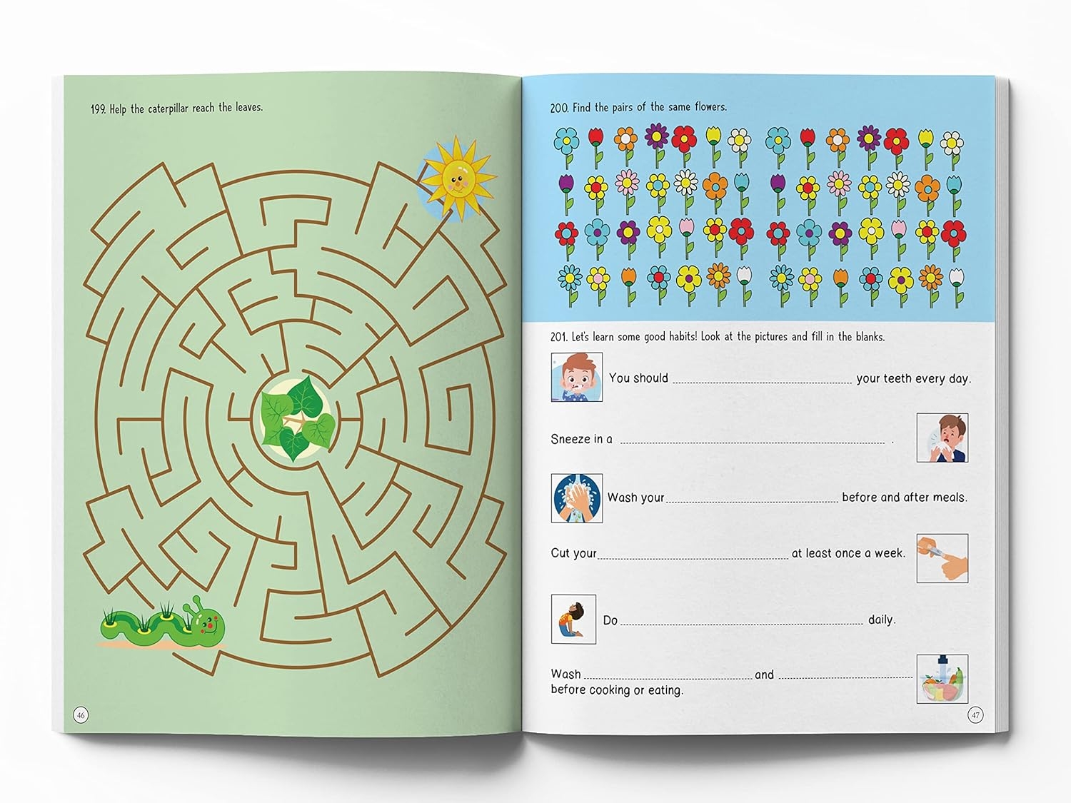 201 Brain Booster Activity Book - Fun Activities and Exercises For Children | Tracing & Pattern, Colors & Shapes, Maze | Ages 5 and up | 1.5 hours of fun time - Image 6
