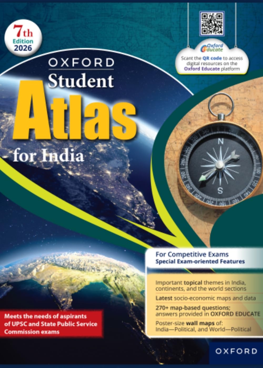 Oxford Student Atlas for India | For UPSC and Other Competitive Exams | 7th Edition
