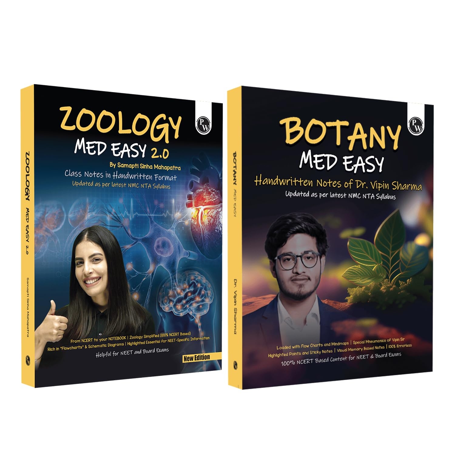 PW Med Easy Zoology 2.0 and Botany Handwritten Notes Combo Set of 2 Books For NEET and Board Exams 2025-26